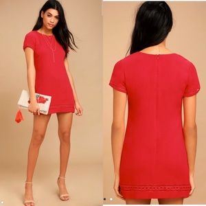 NWOT Lulus red shift dress